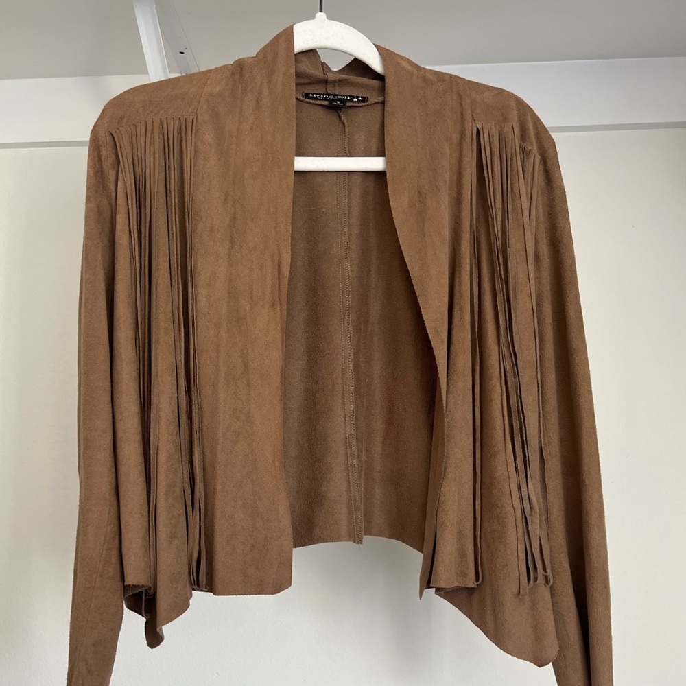 Living Doll LA women’s size small open front soft fringe cardigan
